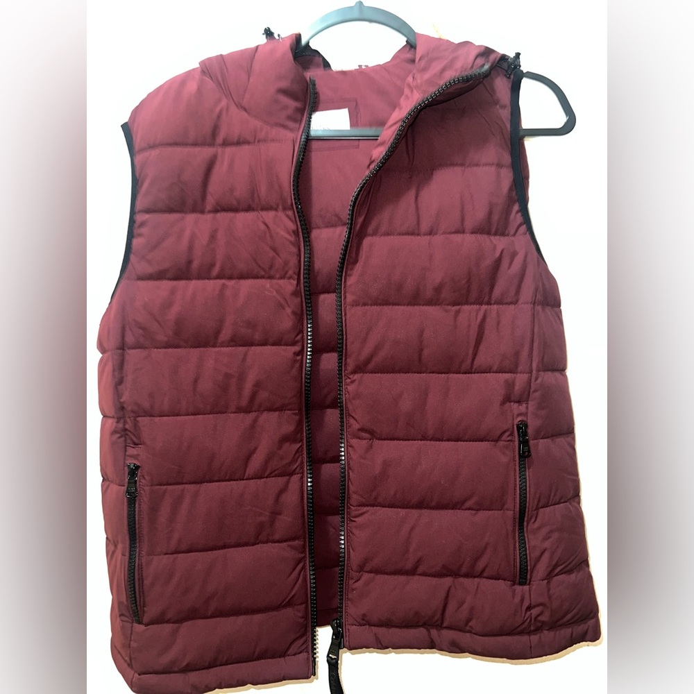 Calvin Klein Burgundy Puffer Vest